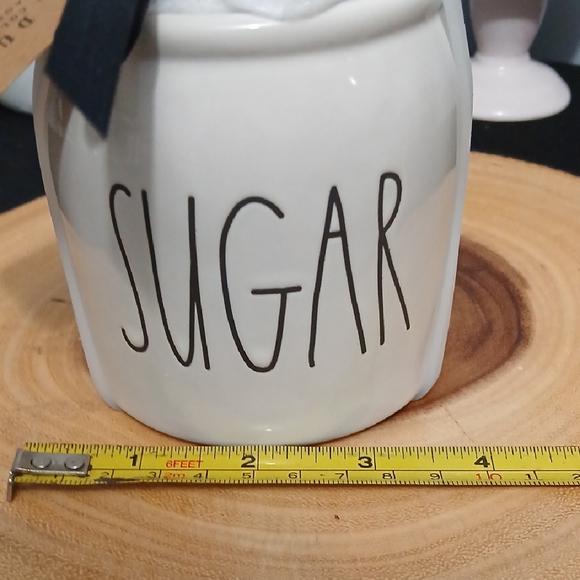 Rae Dunn Ceramic Sugar Canister with Black Text NWT - Picture 3 of 6